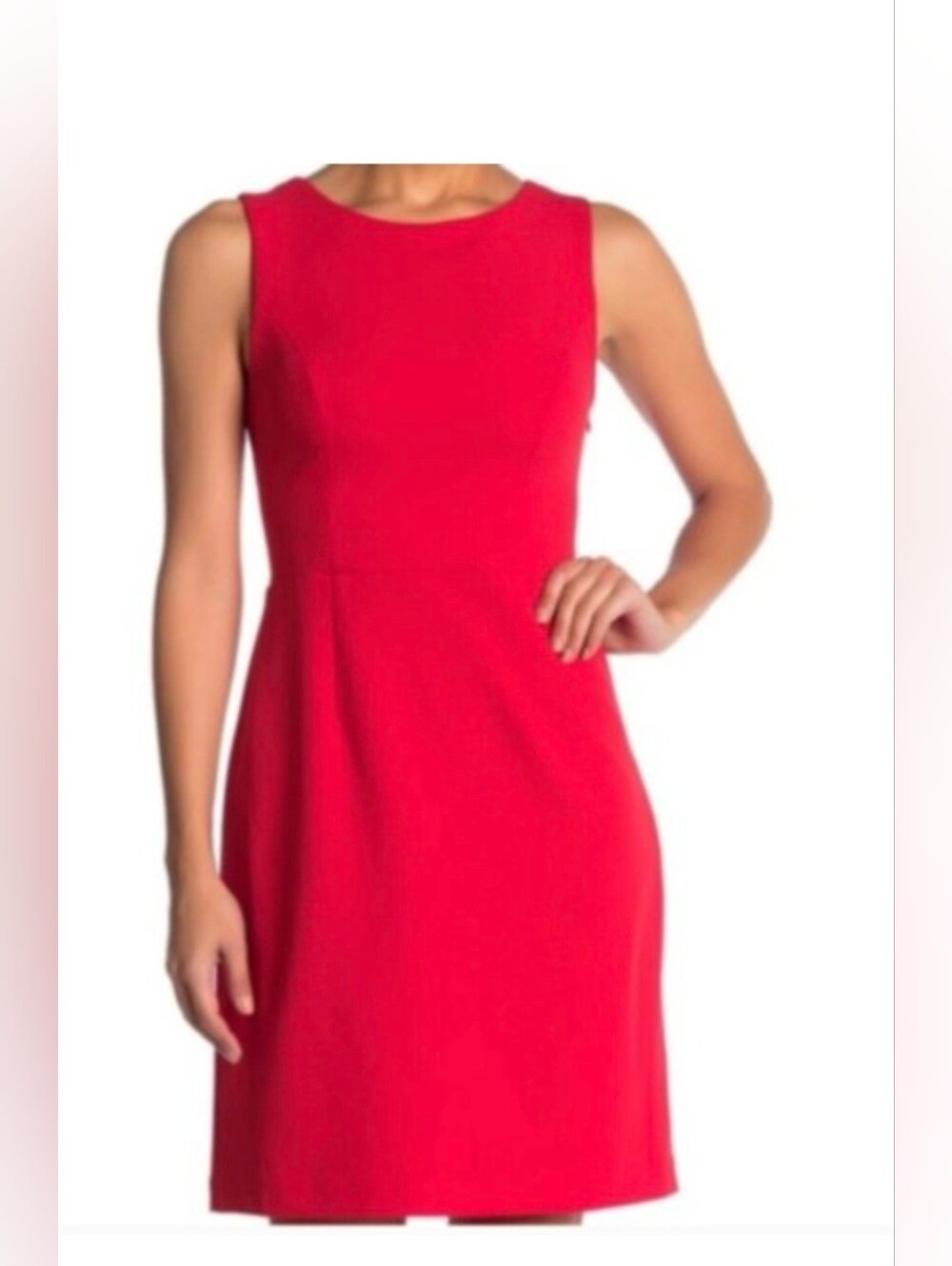 Betsey Johnson Red Sleeveless Sheath Dress